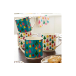 Merry and Bright Set of 4 Stacking Mugs. - ER22. Merry and Bright set of 4 stacking mugs in
