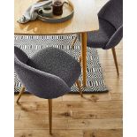 Pair of Klara Boucle Dining Chairs Charcoal. - ER27. RRP £249.99.