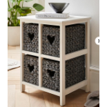 Hyacinth Hearts 4 Drawer Square Unit. - ER27. RRP £155.00. Declutter your home with our stylish