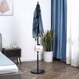 HOMCOM Free Standing Coat Rack with 8 Round Hooks - Black. - ER28. The tall tree design is