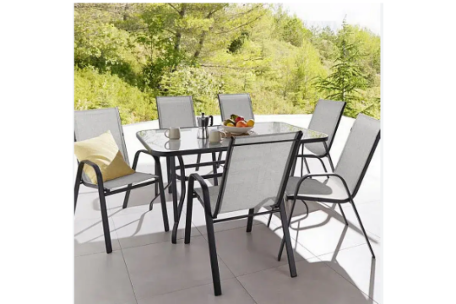 Malaga 6 Seater Outdoor Dining Set. - ER27. RRP £759.00. The Malaga 6-Seater Dining Set is an