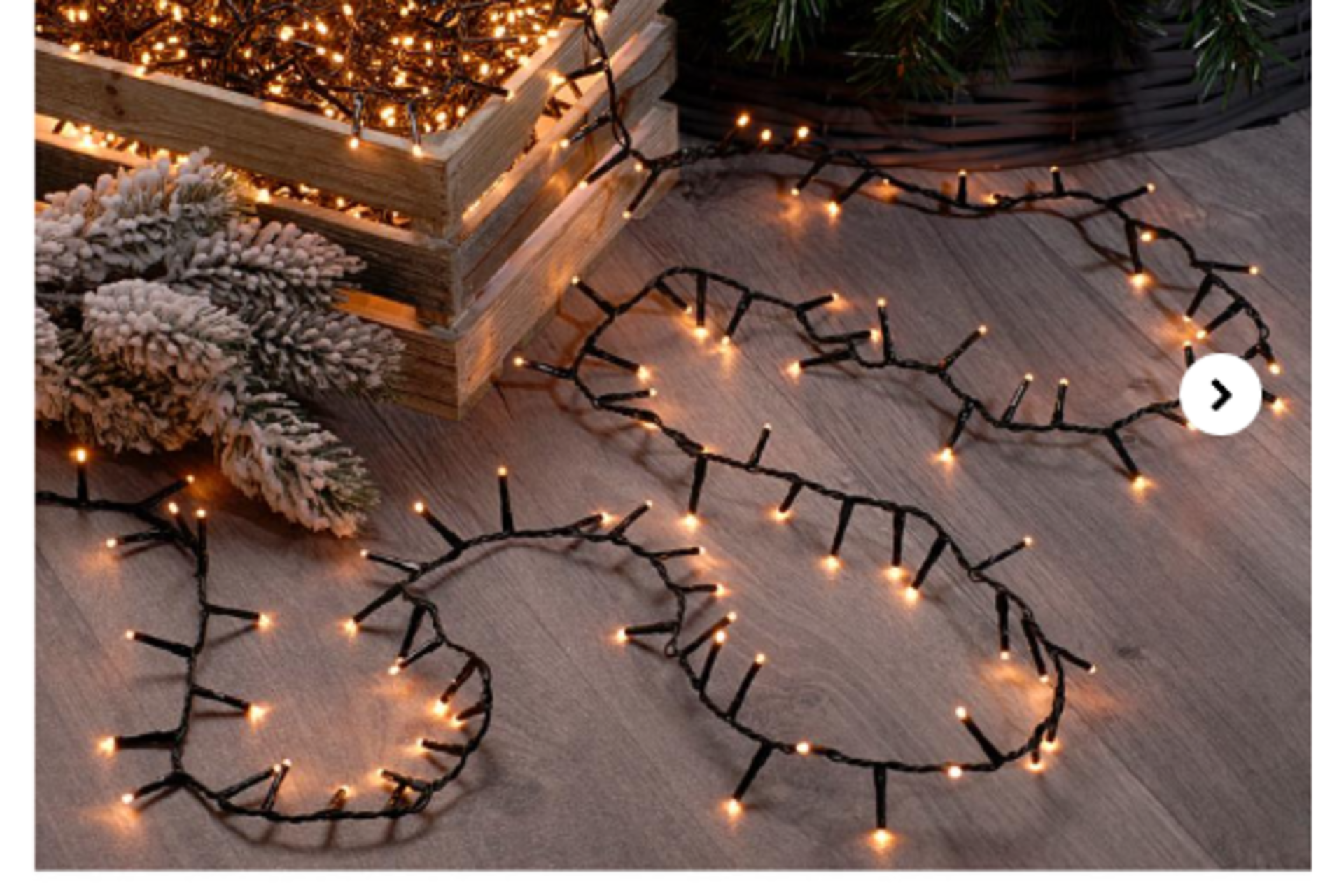 Warm White Sparkling String Christmas Lights - 2000 - ER22.This set of low voltage warm white led