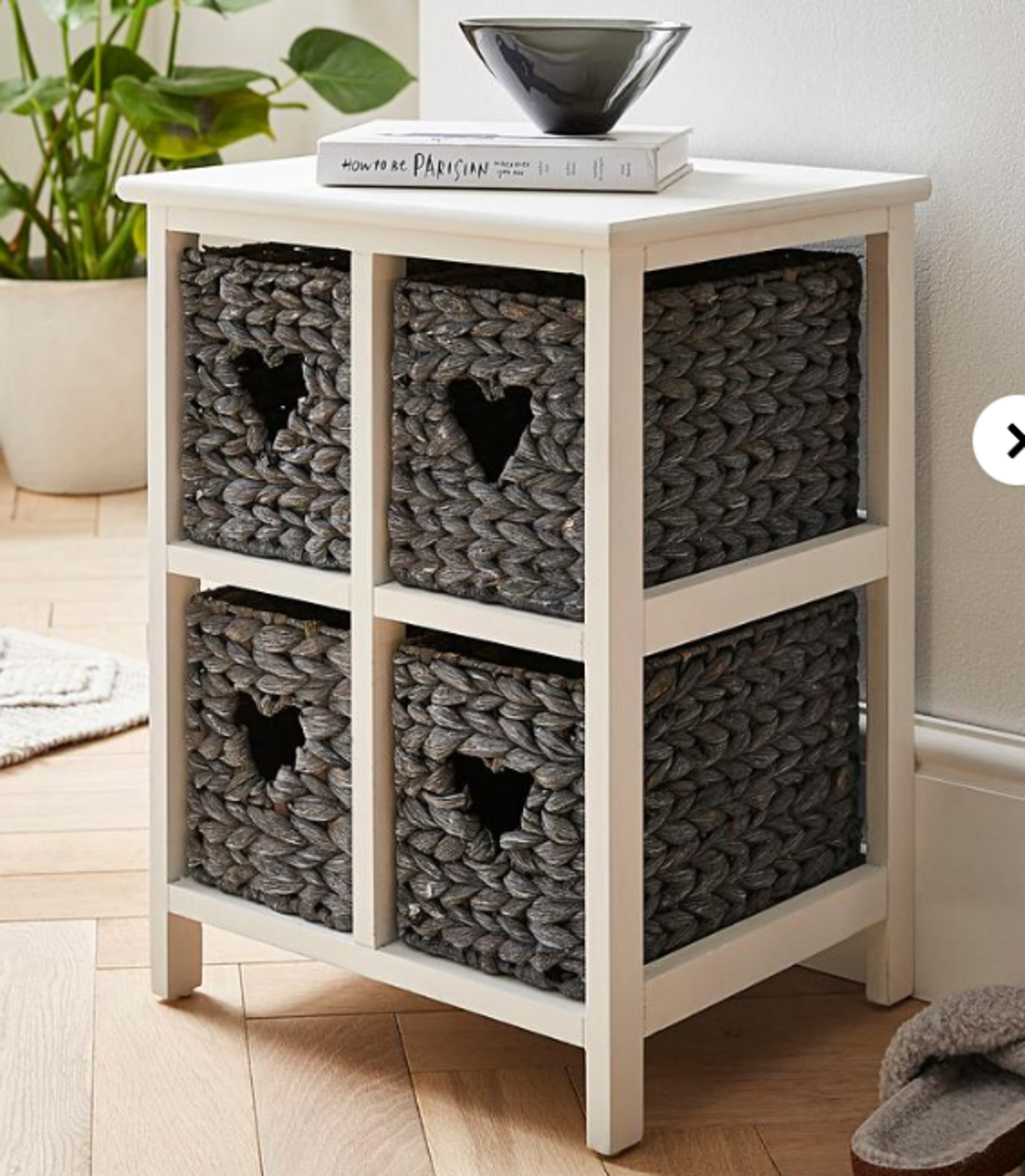 Hyacinth Hearts 4 Drawer Square Unit. - ER28. RRP £155.00. Declutter your home with our stylish
