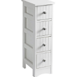 New England 4-Drawer Unit - ER27. RRP £89.00. This cleverly designed slimline 4-drawer unit is ideal