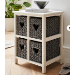 Hyacinth Hearts 4 Drawer Square Unit. - ER28. RRP £155.00. Declutter your home with our stylish