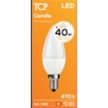 TRADE PALLET TO CONTAIN 1800 X TCP LED Candle 470L Warm White Clipstrip (TCALC470E11527NCLIP) (