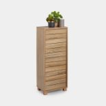 Chester Small Bathroom Cabinet. - ER43. With a sleek handleless door, natural oak wood effect