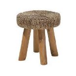 Kelsey Teak Wood Side Table. - ER24. RRP £199.99. Influenced by nature design trend this wooden