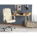 Winner Faux Leather Executive Chair Beige. - ER24. RRP £239.99. Gaming or work, this office chair is