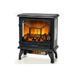 1800W FREESTANDING INDOOR ELECTRIC SPACE HEATER-BLACK. - R14.2. This freestanding fireplace will