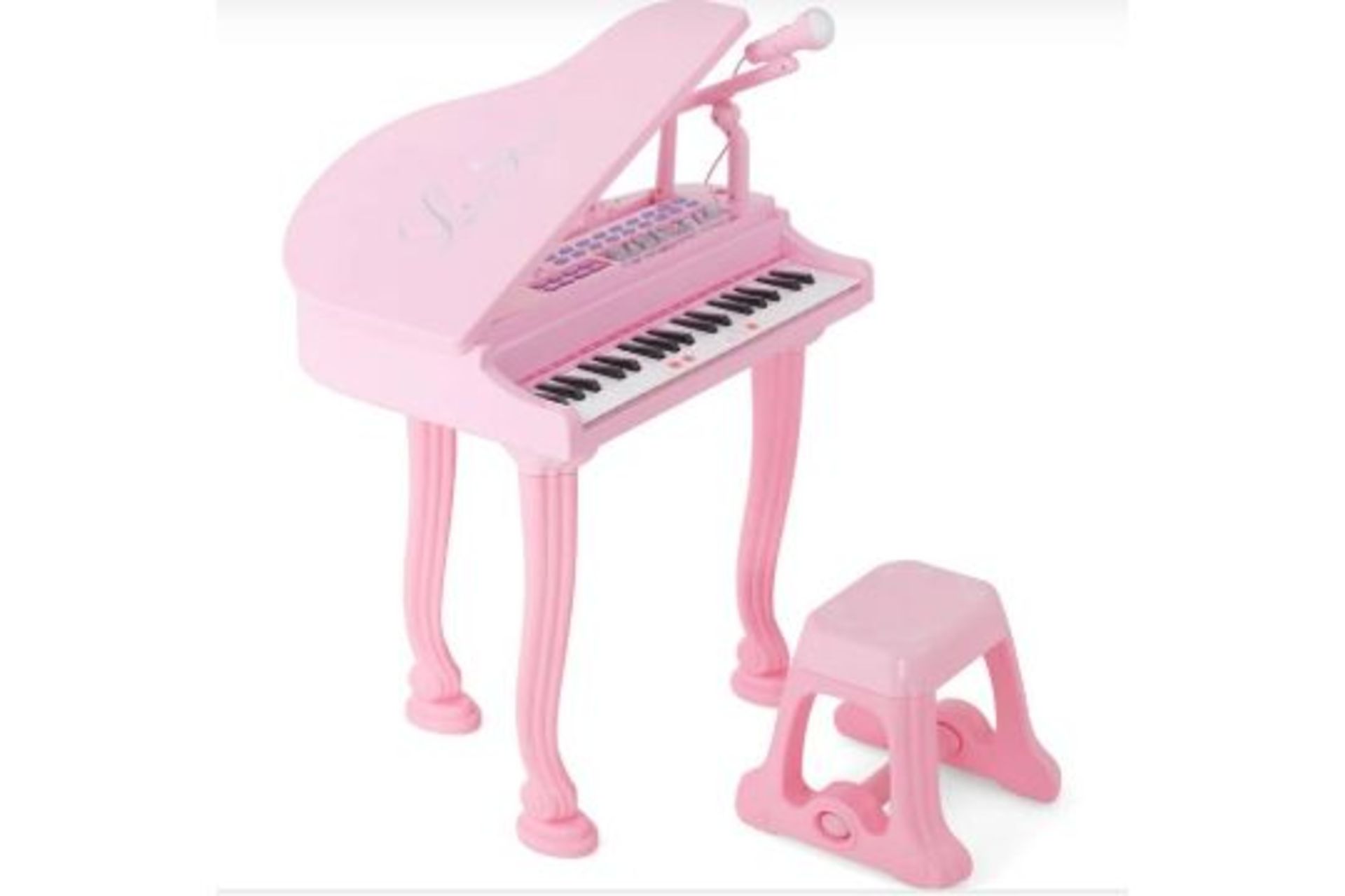 37-KEY KIDS PIANO KEYBOARDS WITH MICROPHONE AND TEACHING MODE-PINK. - R14.8. The 37 keys made of