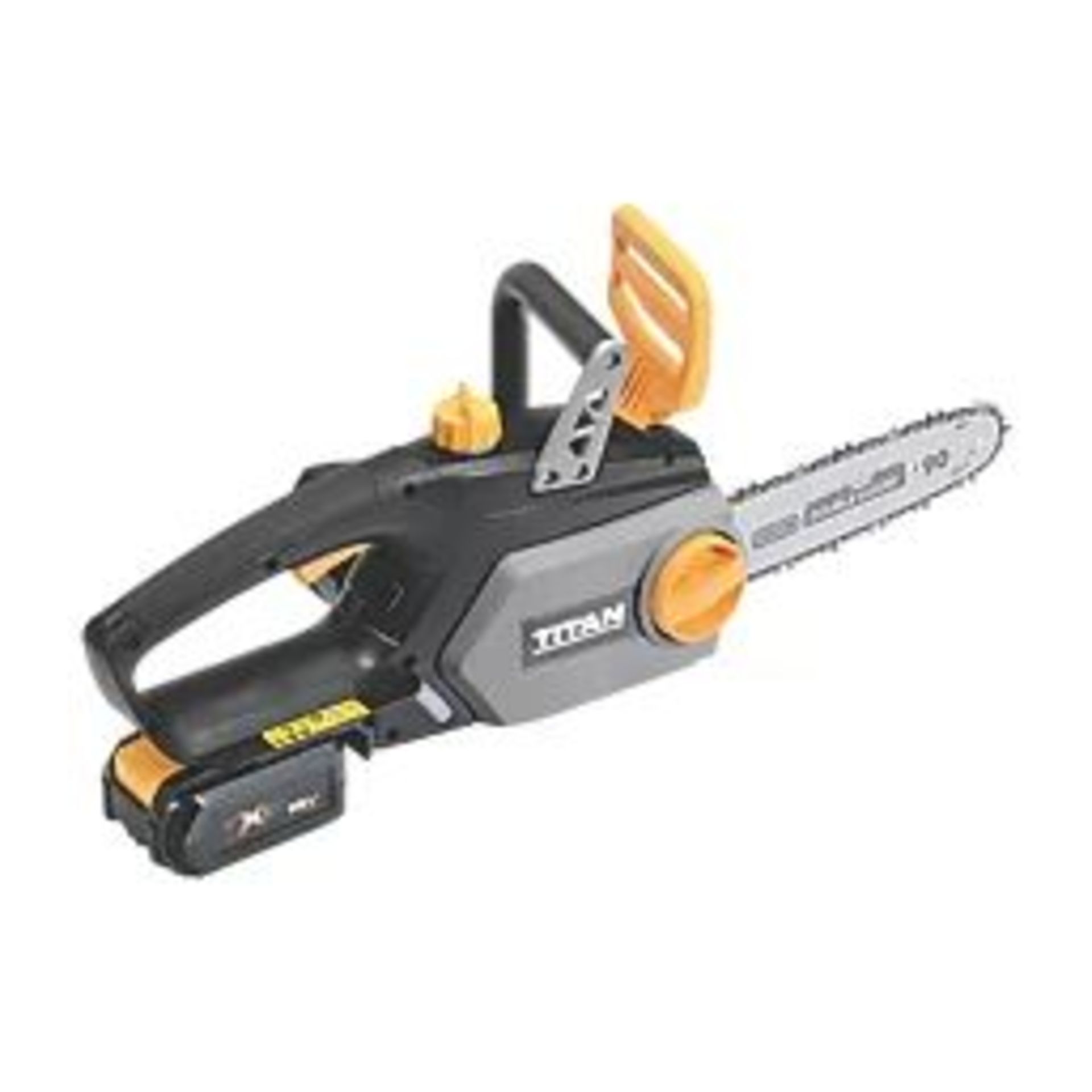 TITAN 18V 1 X 5.0AH LI-ION TXP CORDLESS 25CM CHAINSAW. - R14.15. Titan chainsaw with Oregon chain