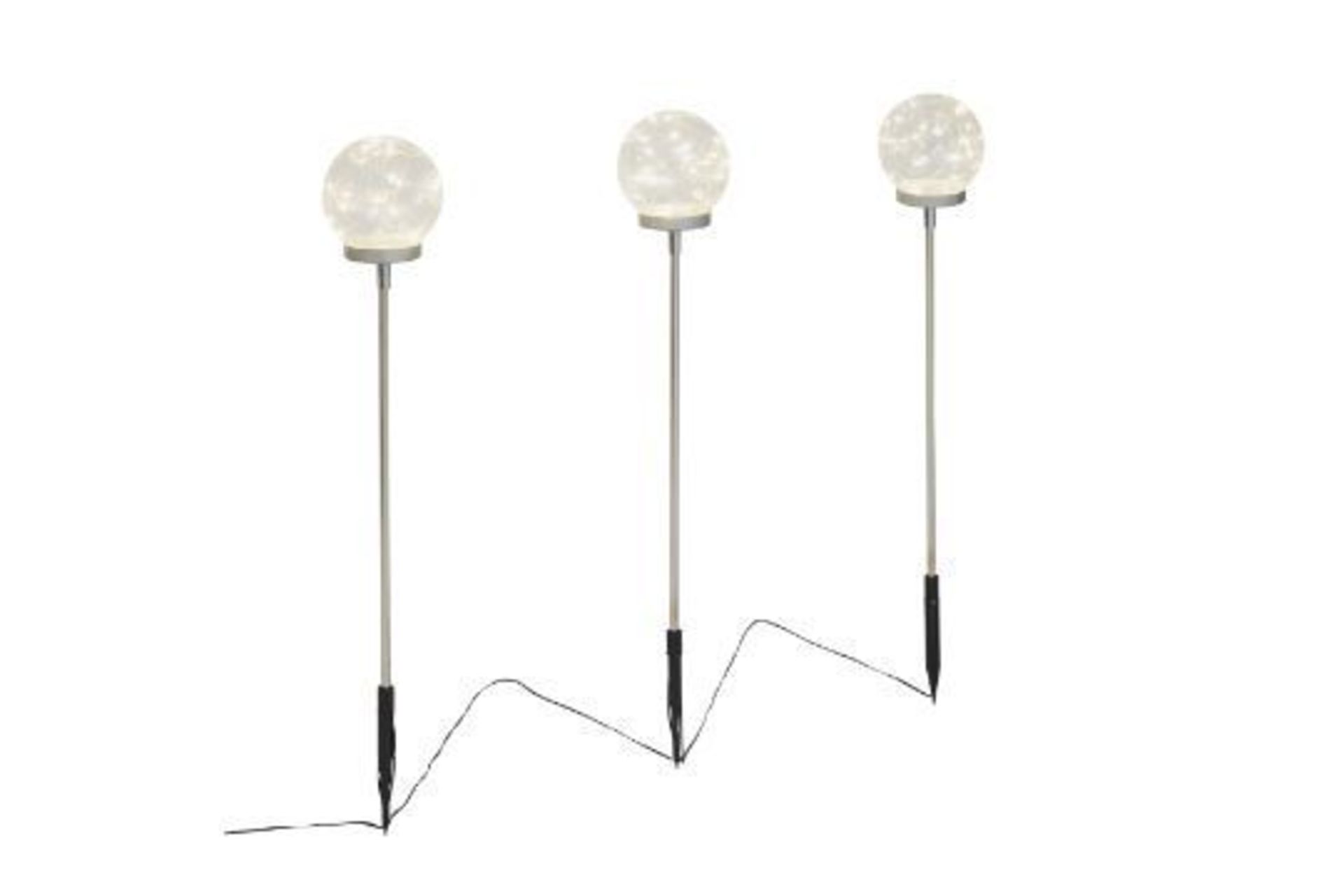 Clear LED Globes Stake Light, Set of 3 - R14.8.