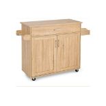 ROLLING KITCHEN STORAGE TROLLEY WITH ADJUSTABLE SHELF AND DRAWER-NATURAL. - R14.3. This kitchen