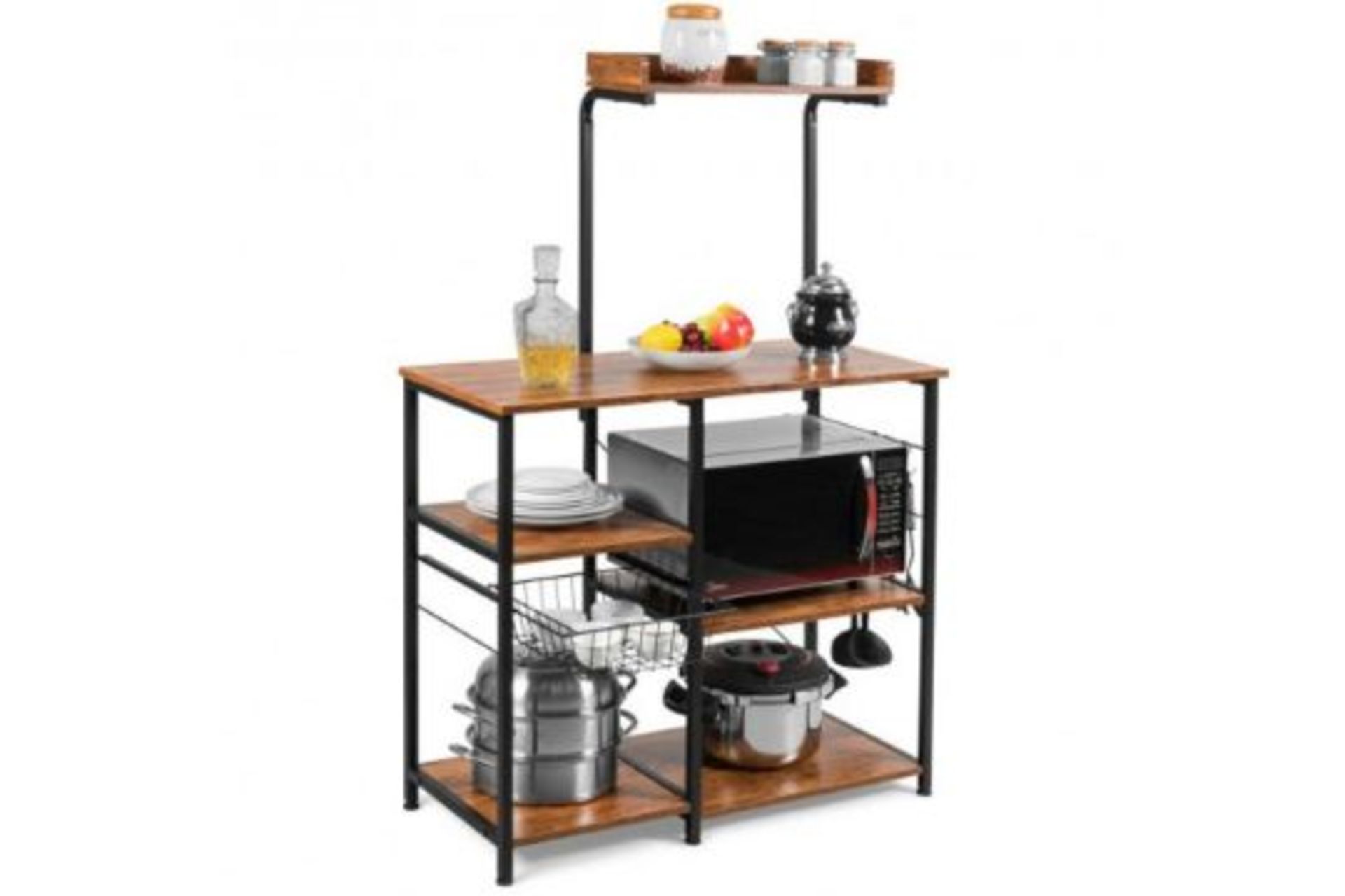4 Tier Vintage Kitchen Baker'S Rack Utility Microwave Stand. - R14.7. This 4-tier kitchen baker's