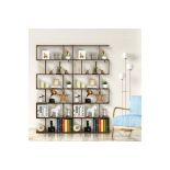 6 Tier S-Shaped Bookshelf Storage Display Bookcase Decor Z-Shelf. - R14.2. This 6-tier S-shaped