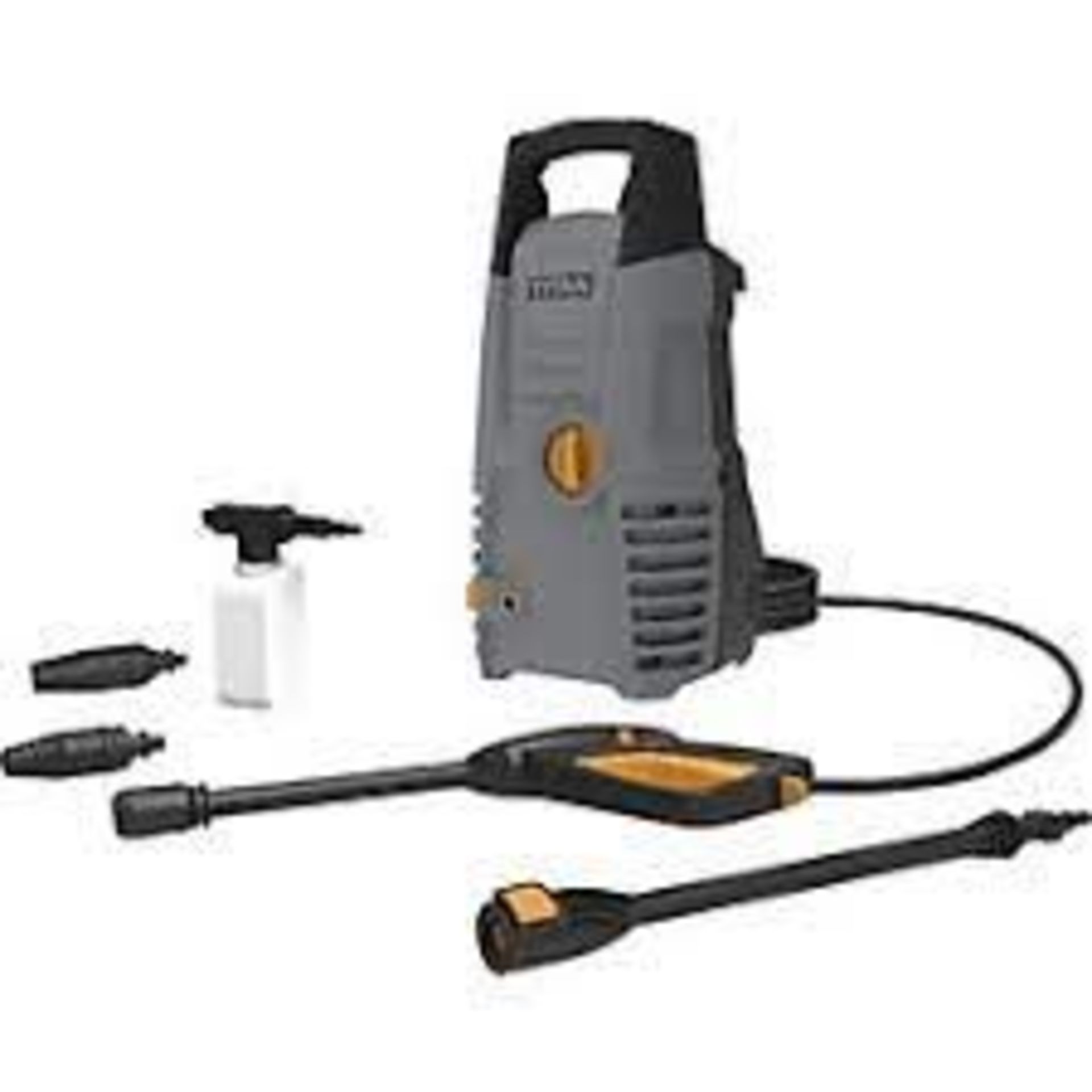 TITAN 100BAR ELECTRIC HIGH PRESSURE WASHER 1.3KW 230V. - R14.10. Compact design with space-saving