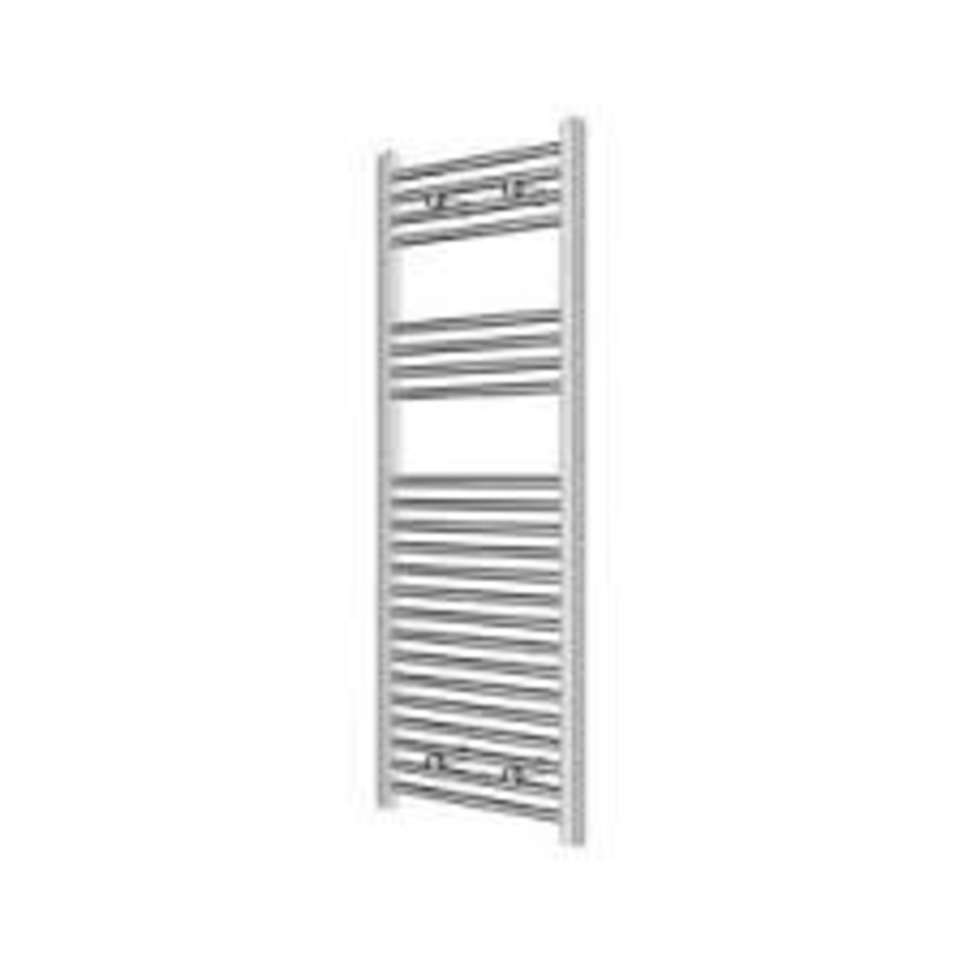 Flomasta Flat Chrome Effect Vertical Flat Towel Radiator. - R17