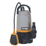 2 x TITAN 750W MAINS-POWERED DIRTY WATER PUMP. - R14.9. Suitable for submersion, quickly clearing
