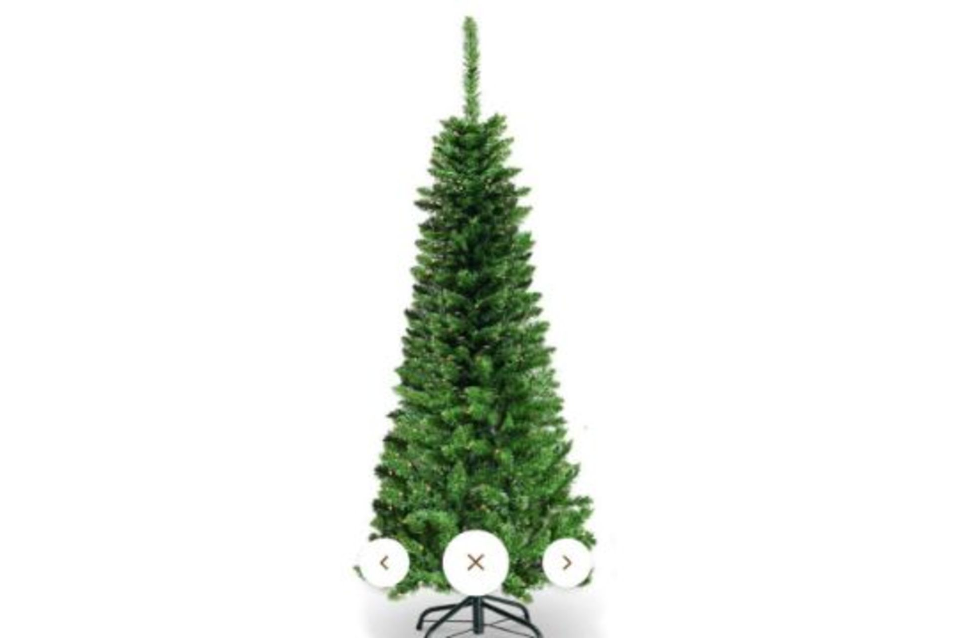 ARTIFICIAL PENCIL CHRISTMAS TREE WITH LED LIGHTS. - R14.3. With pre-installed warm white LED lights,