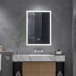 Livingandhome LED Illuminated Anti Fog Touch Sensor Mirror Cabinet. - R14.11. Illuminate your