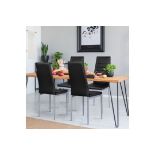 4 Pcs Pvc Leather Dining Side Chairs Elegant Design -Black. - R14.10. This is leather dining chair