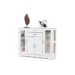 Buffet Storage Cabinet Console Cupboard with Glass Door. - R14.2. The storage cabinet buffet is made