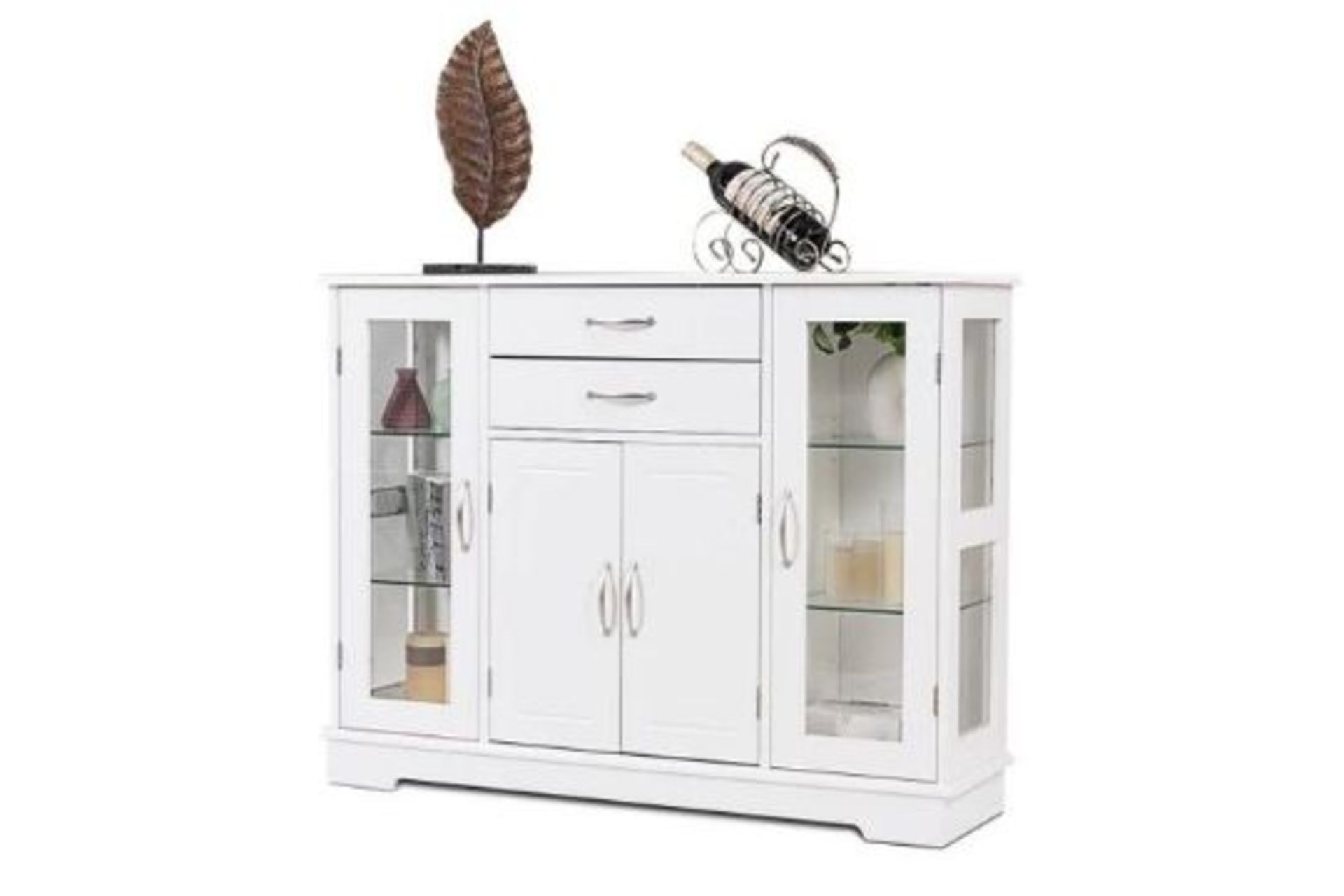 Buffet Storage Cabinet Console Cupboard with Glass Door. - R14.2. The storage cabinet buffet is made