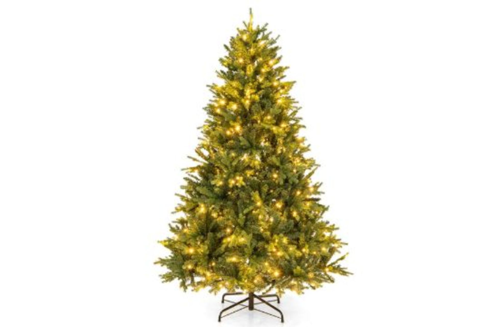 150/180 CM PRE-LIT ARTIFICIAL CHRISTMAS TREE WITH 844/1168 BRANCH TIPS 250/350 LED LIGHTS-1.8 M. -