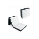 193 X 80 CM PORTABLE TRI-FOLDING FLOOR FOAM MATTRESS-GREY. - R14.2.