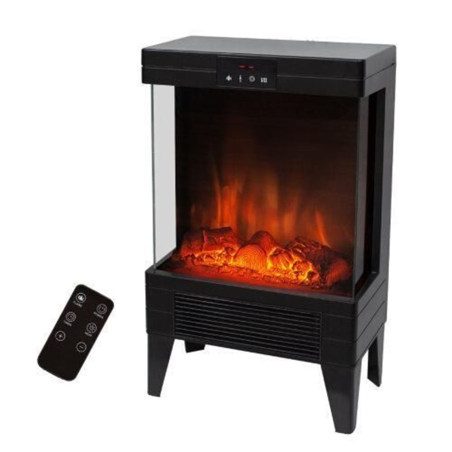 Benross 44140 Electric Fireplace Space Heater / Cast Iron Log Burner Effect / - R14.14. - Bild 2 aus 2