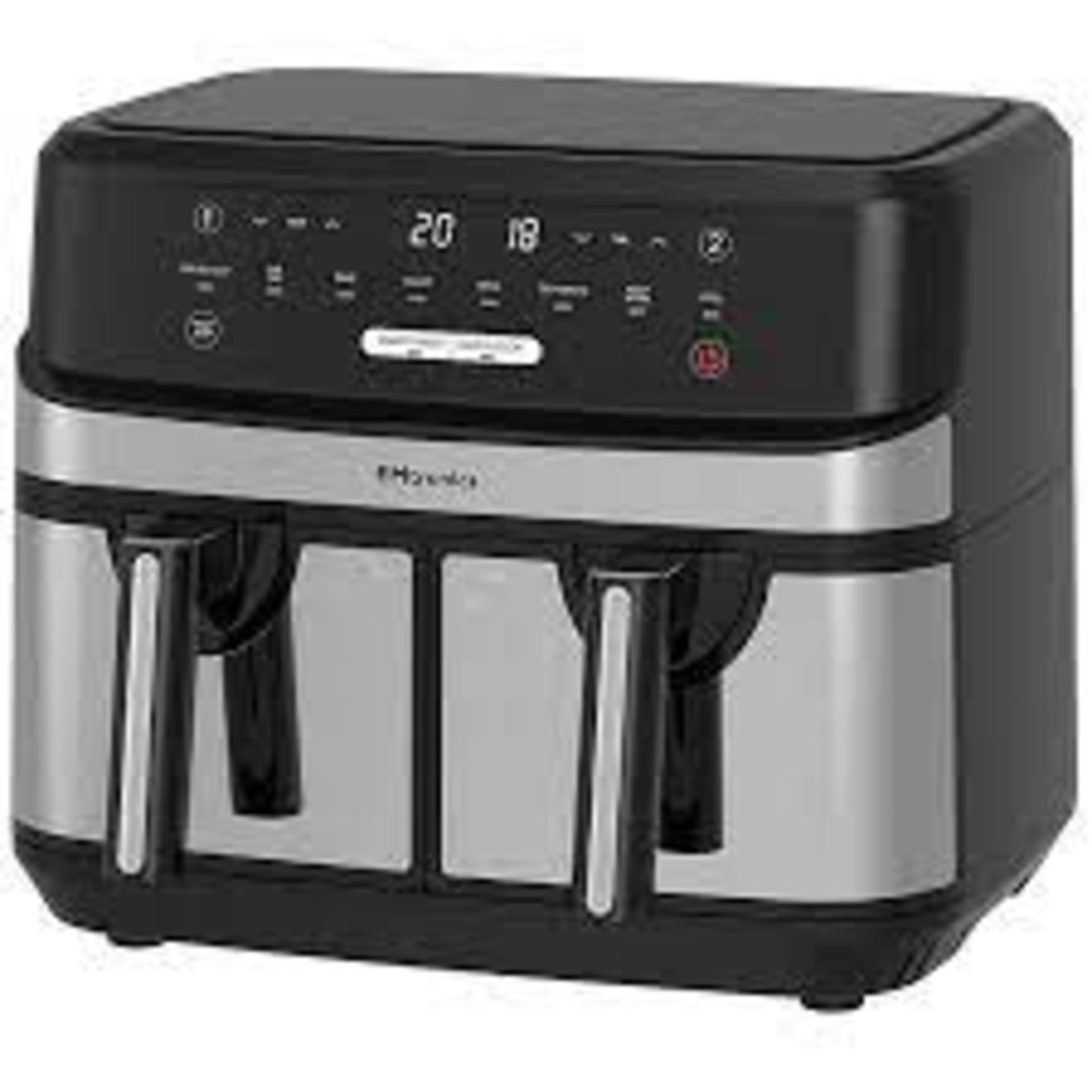 EMtronics EMDAF9LD+ 1750W Digital 9L Double Basket Large Air Fryer with Timer - R14.14.