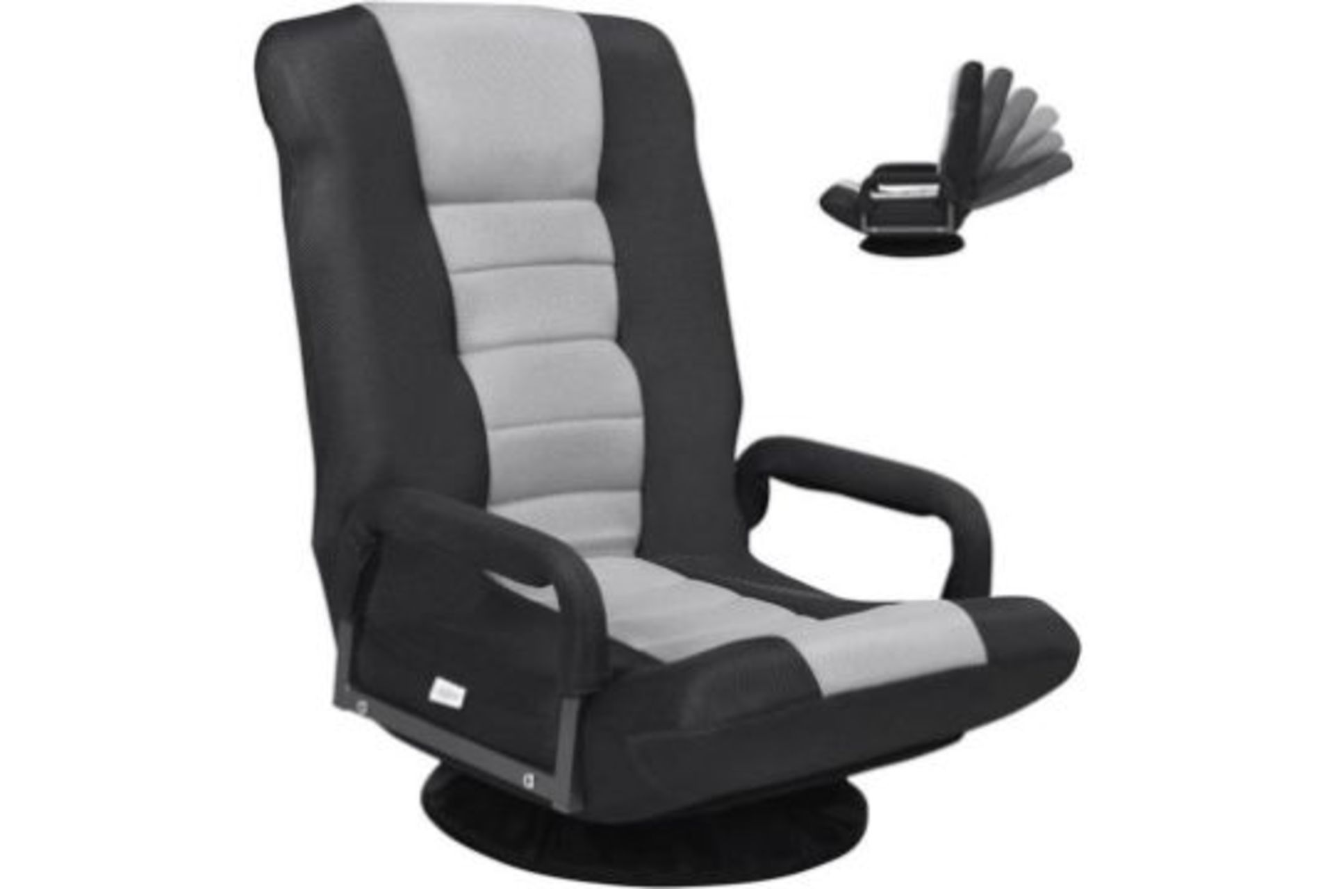 Multigot Floor Lazy Sofa Recliner, 6-Position Adjustable Gaming Chair with 360 Degree Swivel Base,