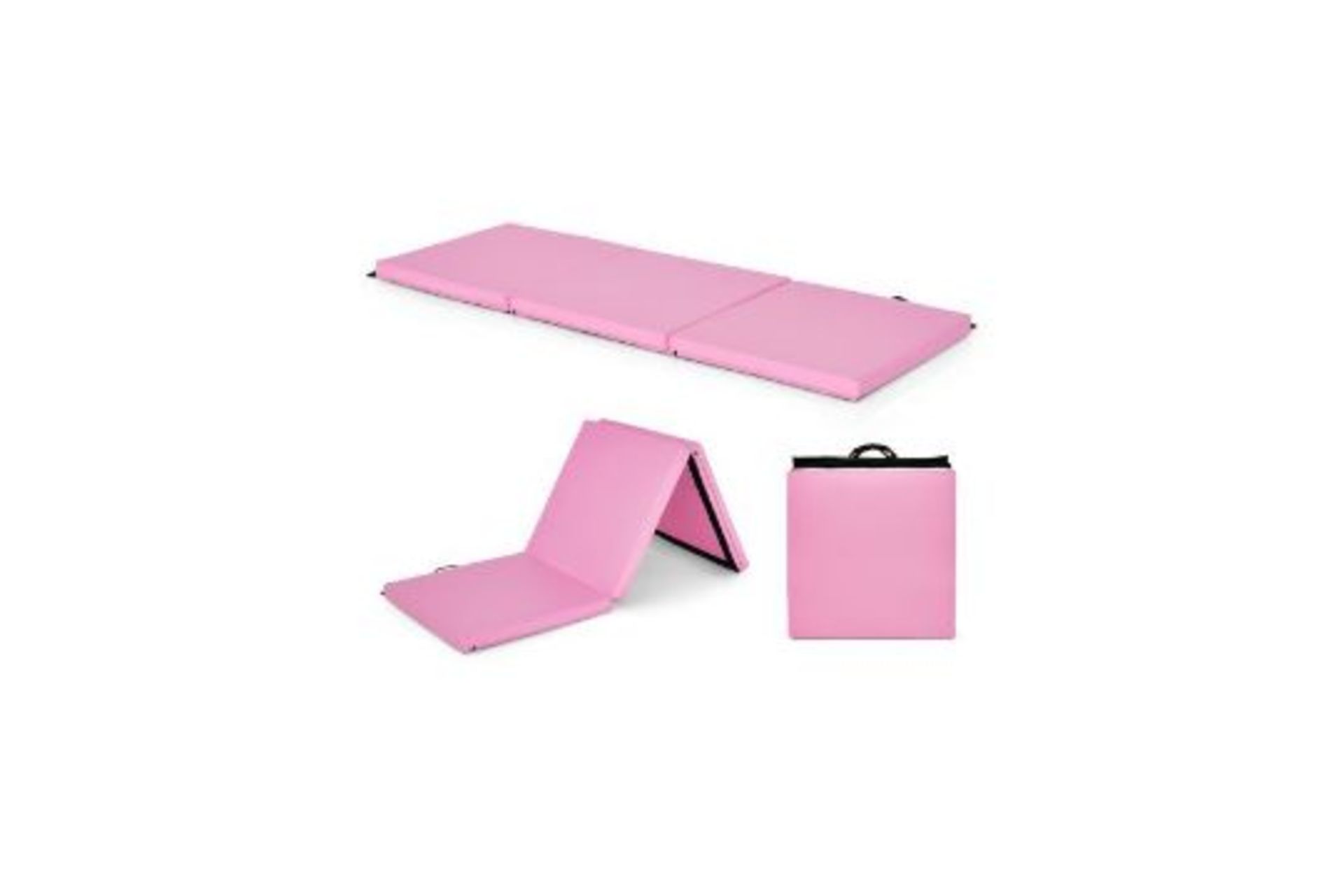 Tri-Fold Folding Exercise Mat with PU Leather Cover. - R14.4. The high-density EPE foam padding