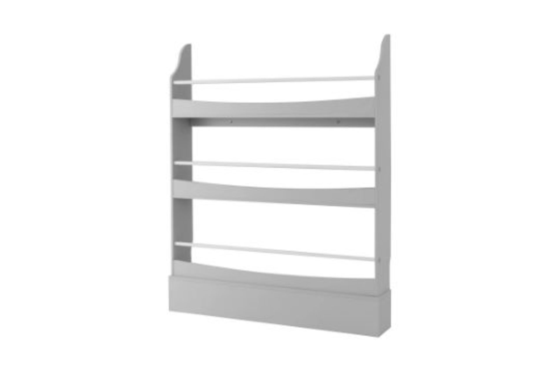 3-Tier Bookshelf, Floor Bookcase with 2 Anti-Tipping Kits & Guardrails, Storage Organizer Stand