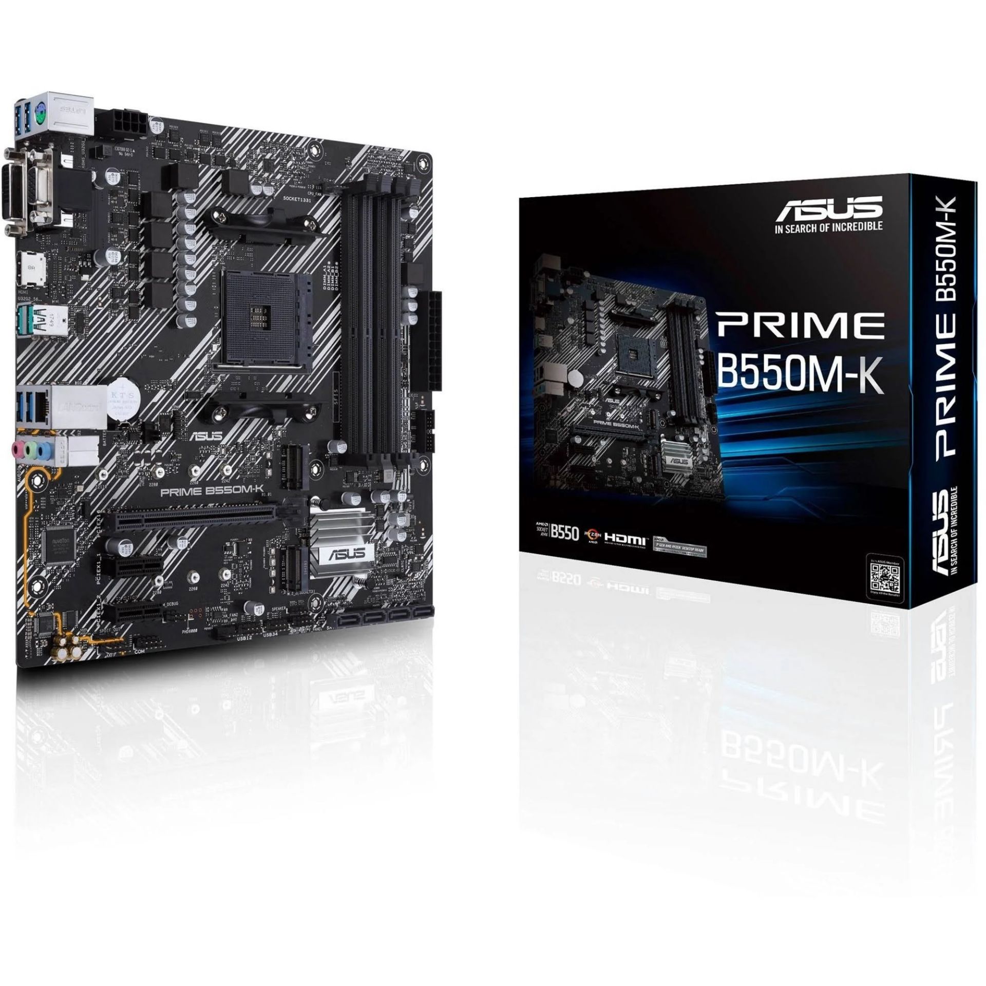 AMD B550 (Ryzen™ AM4) mATX motherboard. -P2. RRP £250.00. With dual M.2 slots, PCIe 4.0, Realtek 1Gb