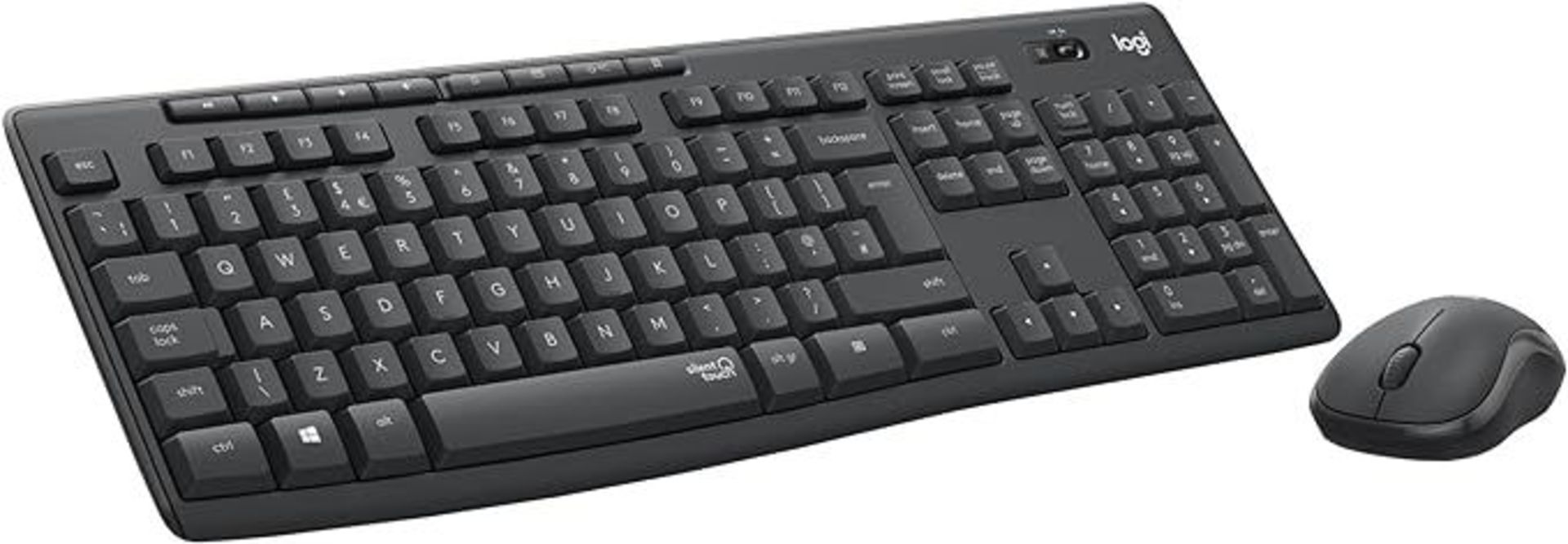 Logitech MK295 Silent Wireless Mouse & Keyboard Combo with SilentTouch Technology, Full Numpad,