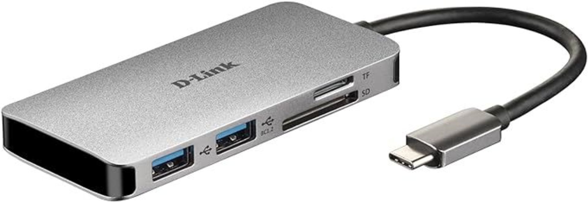 D-Link DUB-M610 6-in-1 USB-C Hub with Power Delivery, HDMI 1.4, 2 USB 3.0 Ports, SD/MicroSD Card