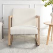 Fyne Ecru Boucle Rocking Armchair. - ER20. RRP £249.99. Inspired by traditional rocking chair, our
