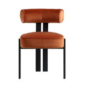 Ophelia Rust Velvet Dining Chair. - ER20. RRP £199.99. Combining sumptuous rust velvet touch