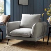 Obriel Grey Marl Fabric Armchair. - ER30. RRP £449.99. With a modern and inviting look, our Obriel