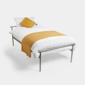 Silver Single Metal Bed Frame. - ER34.