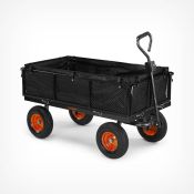 200L Mesh Garden Trolley Cart. - ER34. The strong black steel that makes up the cart’s structure
