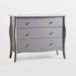 Grace Grey Chest of Drawers. - ER34. With a cool grey finish, gentle framework contouring and