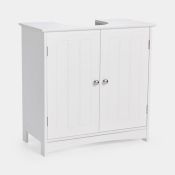 Holbrook White Under Sink Basin Cabinet. - ER34. Organise your bathroom in style using our White