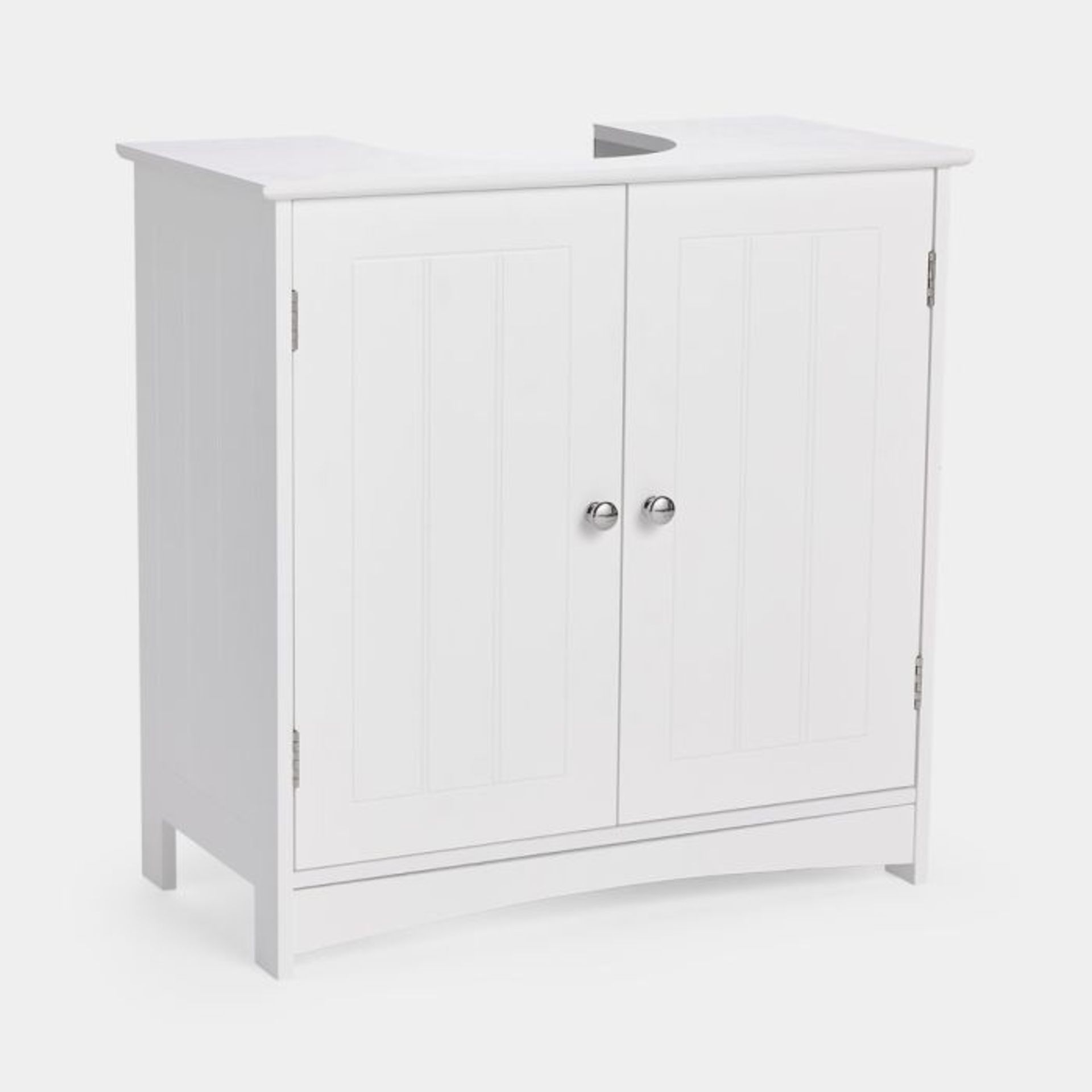 Holbrook White Under Sink Basin Cabinet. - ER34. Organise your bathroom in style using our White