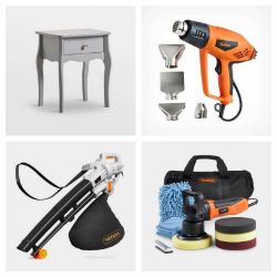 Luxury Furniture - Tallboys, Bedside Tables, Tool Chests, Extension Reels, Key Cabinets, Mitre Saws, Bedside Tables, Lawnmowers & Much More!