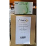 700 X BRAND ENW PACKS OF 100 PREEMA MEDIUM VINYL CLEAR GLOVES (powder free) EXP JUNE 2023