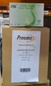 700 X BRAND ENW PACKS OF 100 PREEMA MEDIUM VINYL CLEAR GLOVES (powder free) EXP JUNE 2023