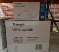 700 X BRAND NEW PACKS OF 100 LARGE VINYL CLEAR GLOVES (powder free) EXP JUNE 2025